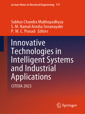cover image of Innovative Technologies in Intelligent Systems and Industrial Applications